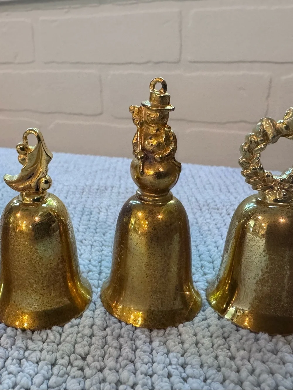 Reed and Barton New England Society Gold Plated Christmas Bells